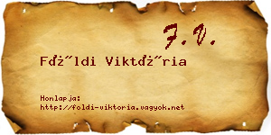 Földi Viktória névjegykártya